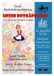 2013 unser rotkaeppchen grosse
                          kinderballettauffuehrung kinder ballett