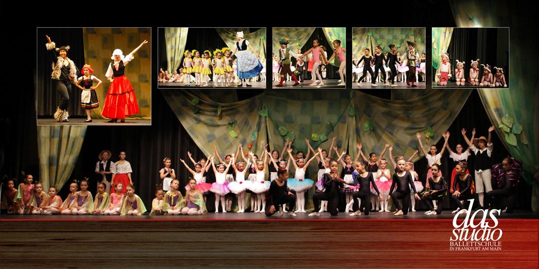 Das Ballettmärchen Unser Rotkäppchen DAS Studio,
                Ballettschule in Frankfurt: Tanz, Kinderballett
                Pre-Ballett Gymnastik Klassisches Ballett Kindertanz
                Kinderballett