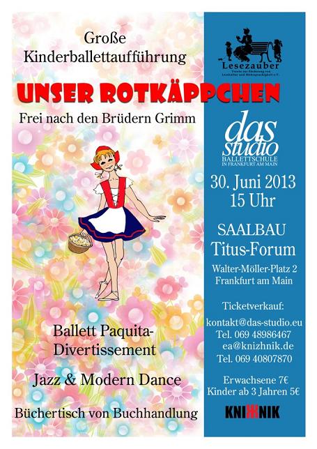 Unser
                          Rotkäppchen - Kinderballett.
                          Kinderballettaufführung.